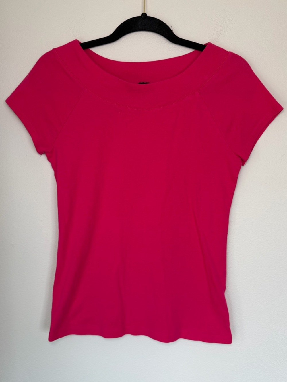 Y2K Jones NY Pink Scoop Neck Short Sleeve Shirt 2010s Preppy Baddie